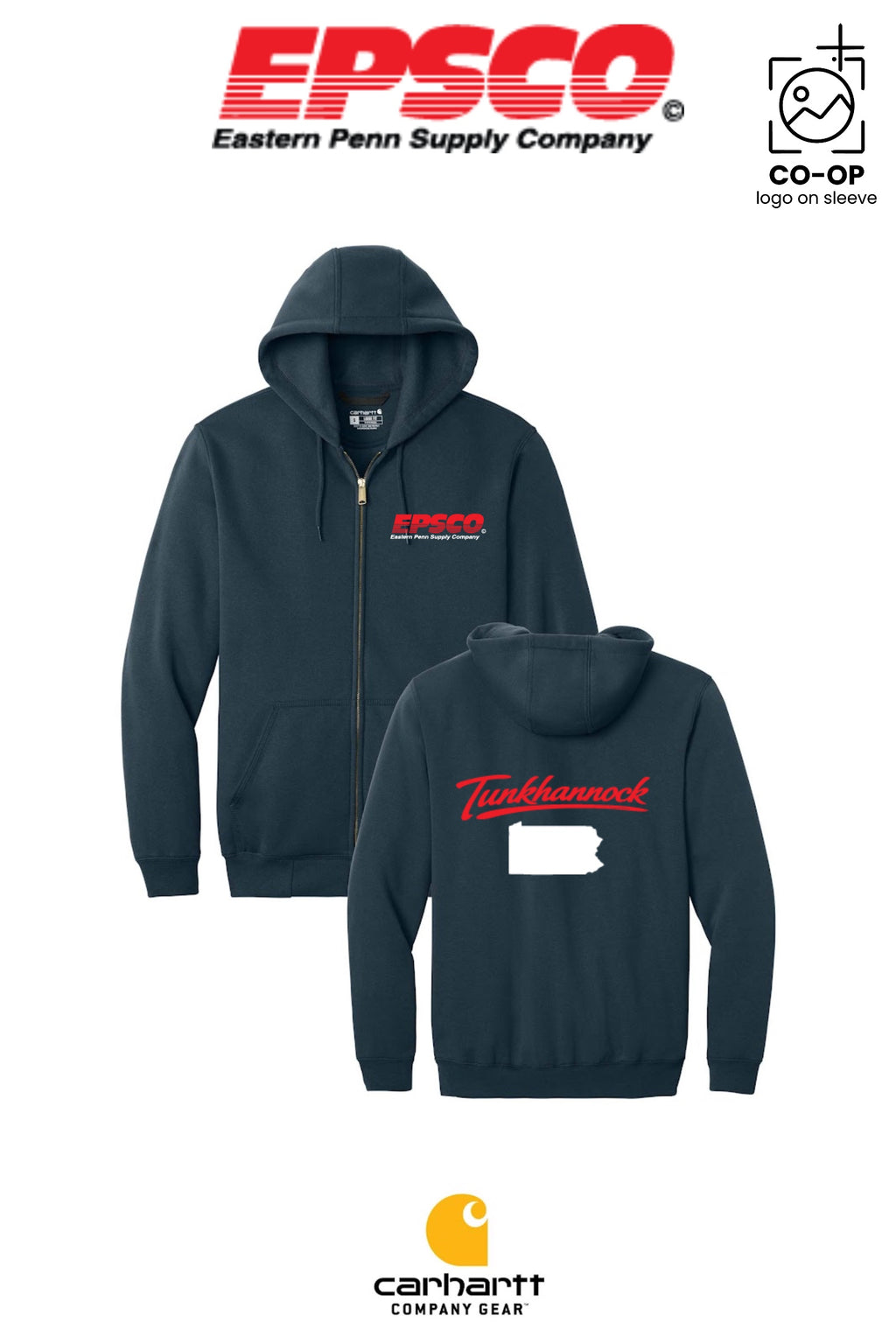 Carhartt® Midweight Hooded Zip-Front Sweatshirt - EPSCO - TUNKHANNOCK