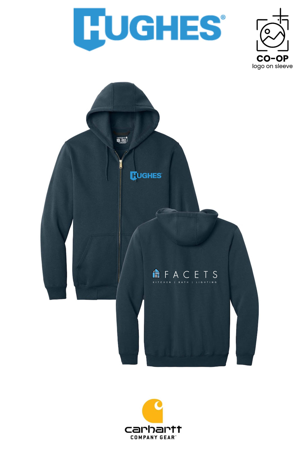Carhartt® Midweight Hooded Zip-Front Sweatshirt - HUGHES SUPPLY - HUNTERSVILLE