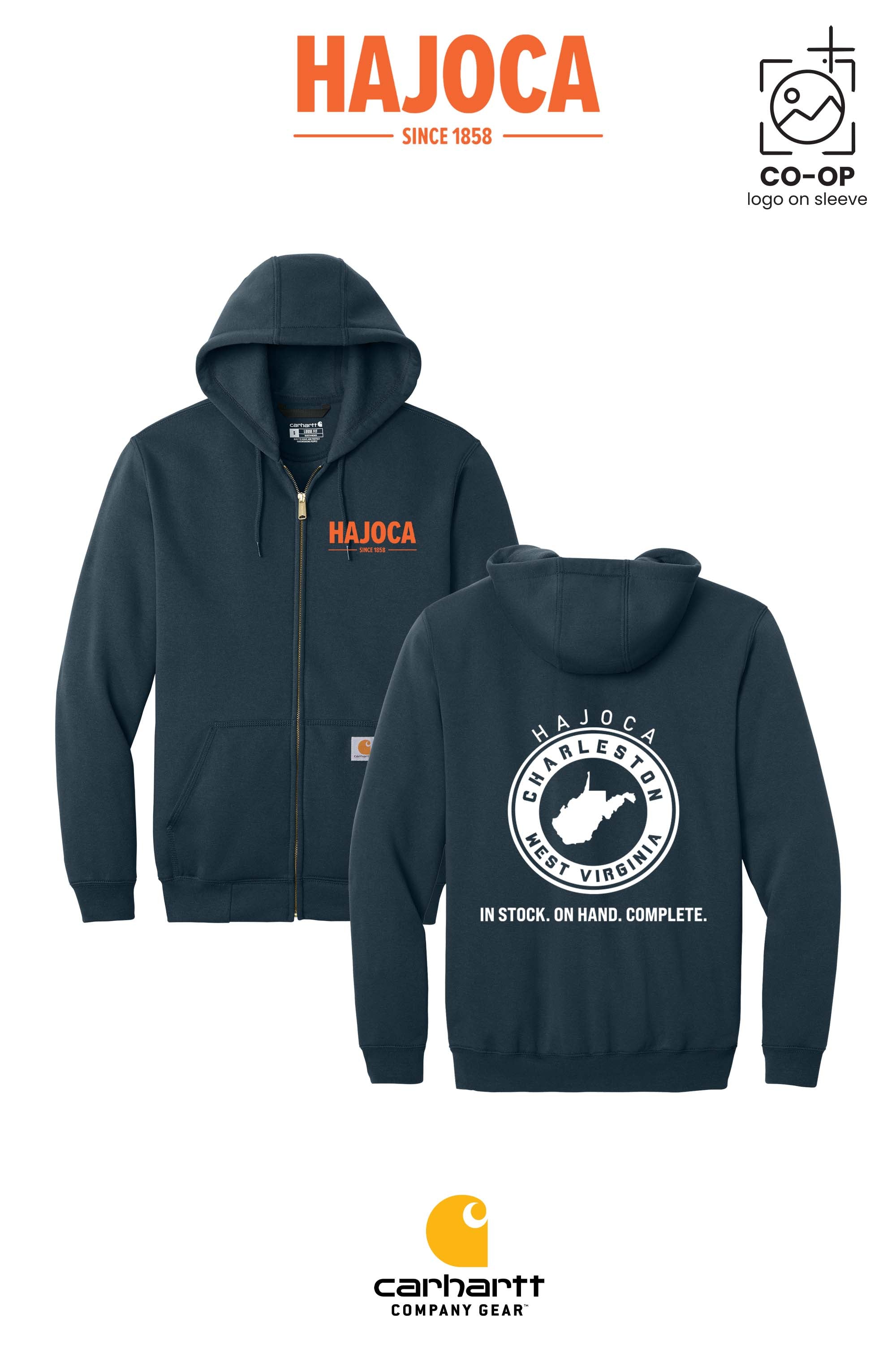 Carhartt® Midweight Hooded Zip-Front Sweatshirt - HAJOCA - CHARLESTON
