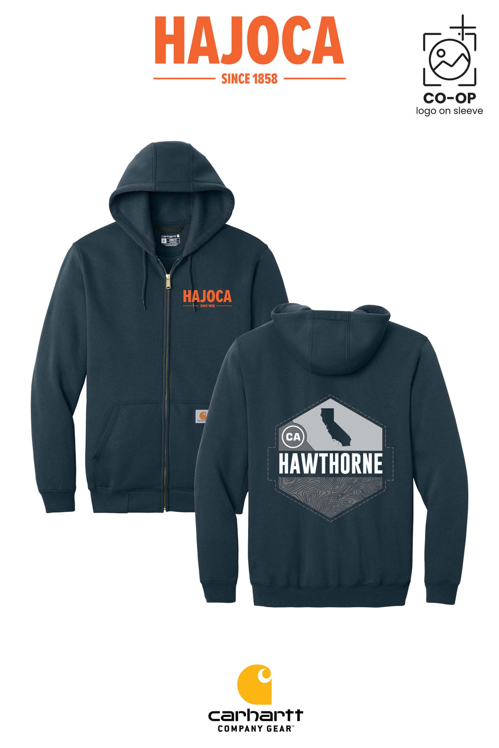 Carhartt® Midweight Hooded Zip-Front Sweatshirt - HAJOCA - HAWTHORNE
