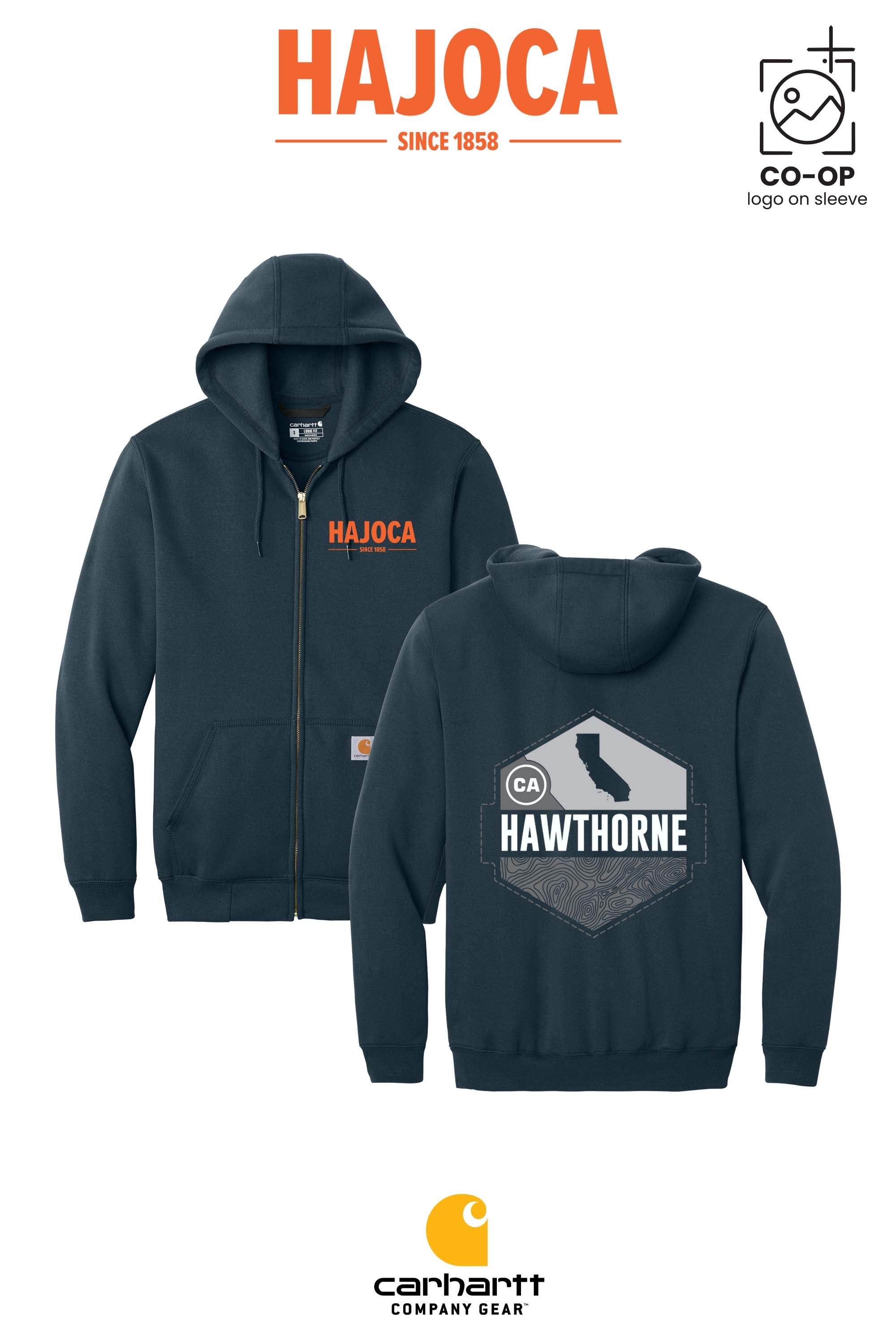 Carhartt® Midweight Hooded Zip-Front Sweatshirt - HAJOCA - HAWTHORNE