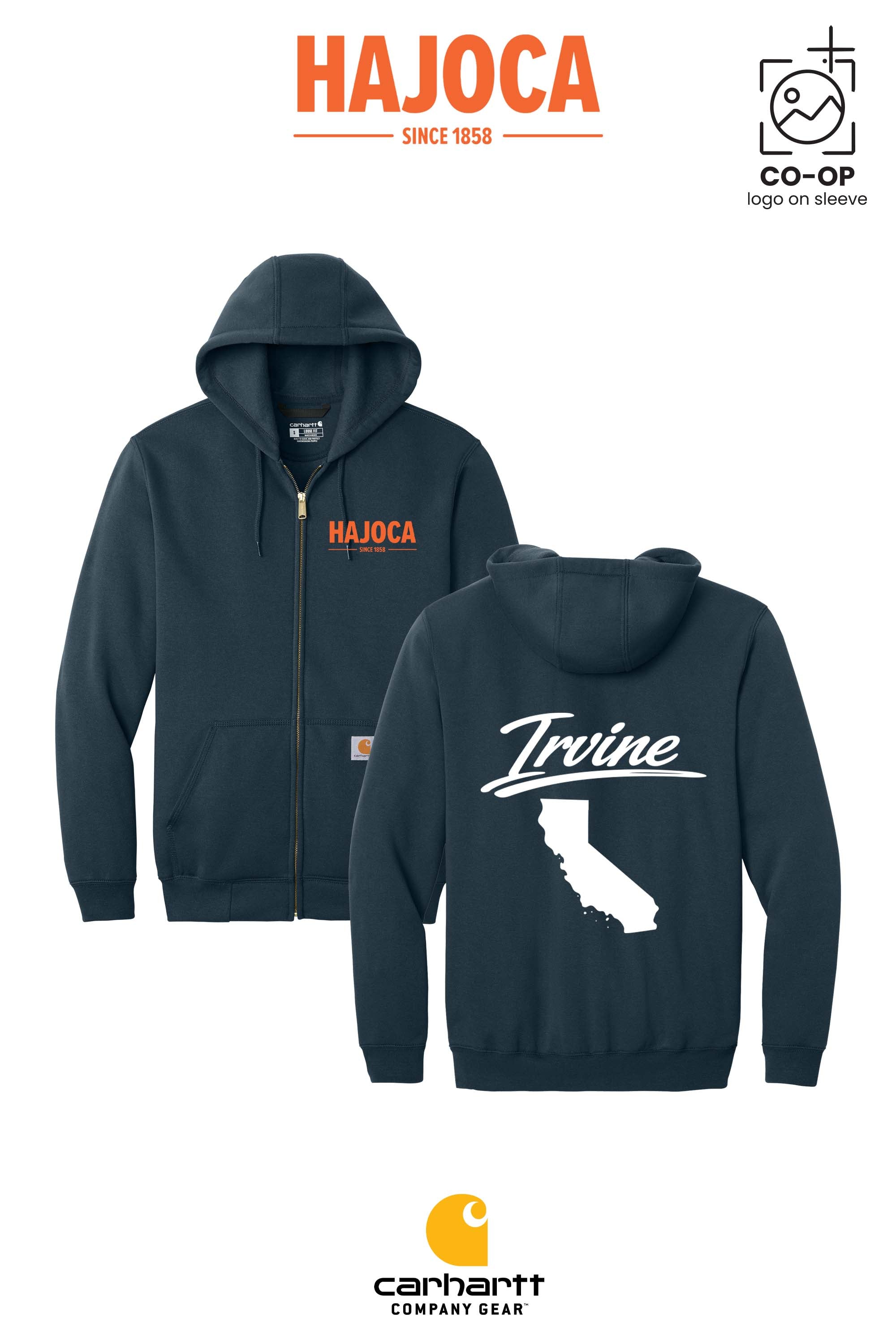 Carhartt® Midweight Hooded Zip-Front Sweatshirt - HAJOCA - IRVINE