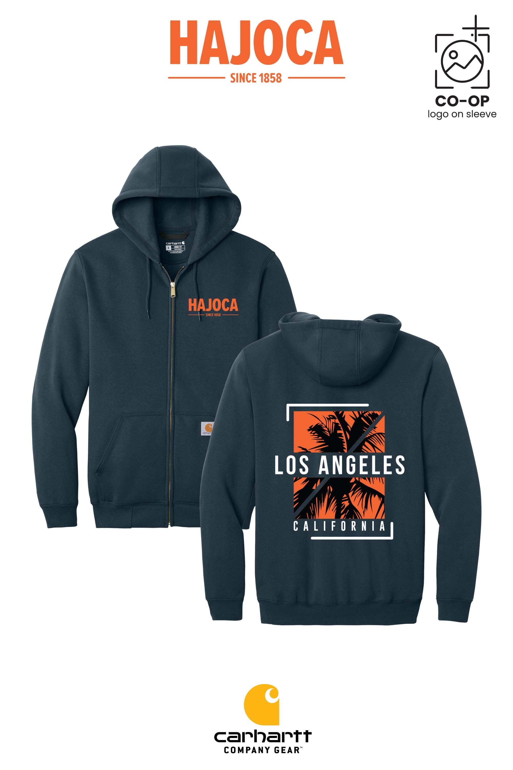 Carhartt® Midweight Hooded Zip-Front Sweatshirt - HAJOCA - LOS ANGELES