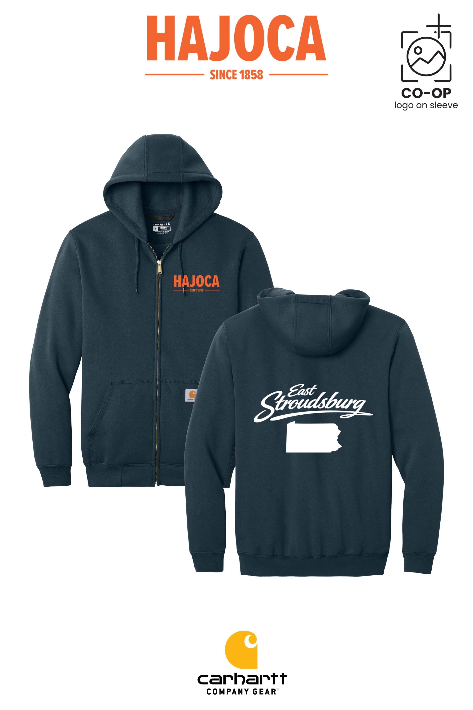 Carhartt® Midweight Hooded Zip-Front Sweatshirt - HAJOCA - STROUDSBURG