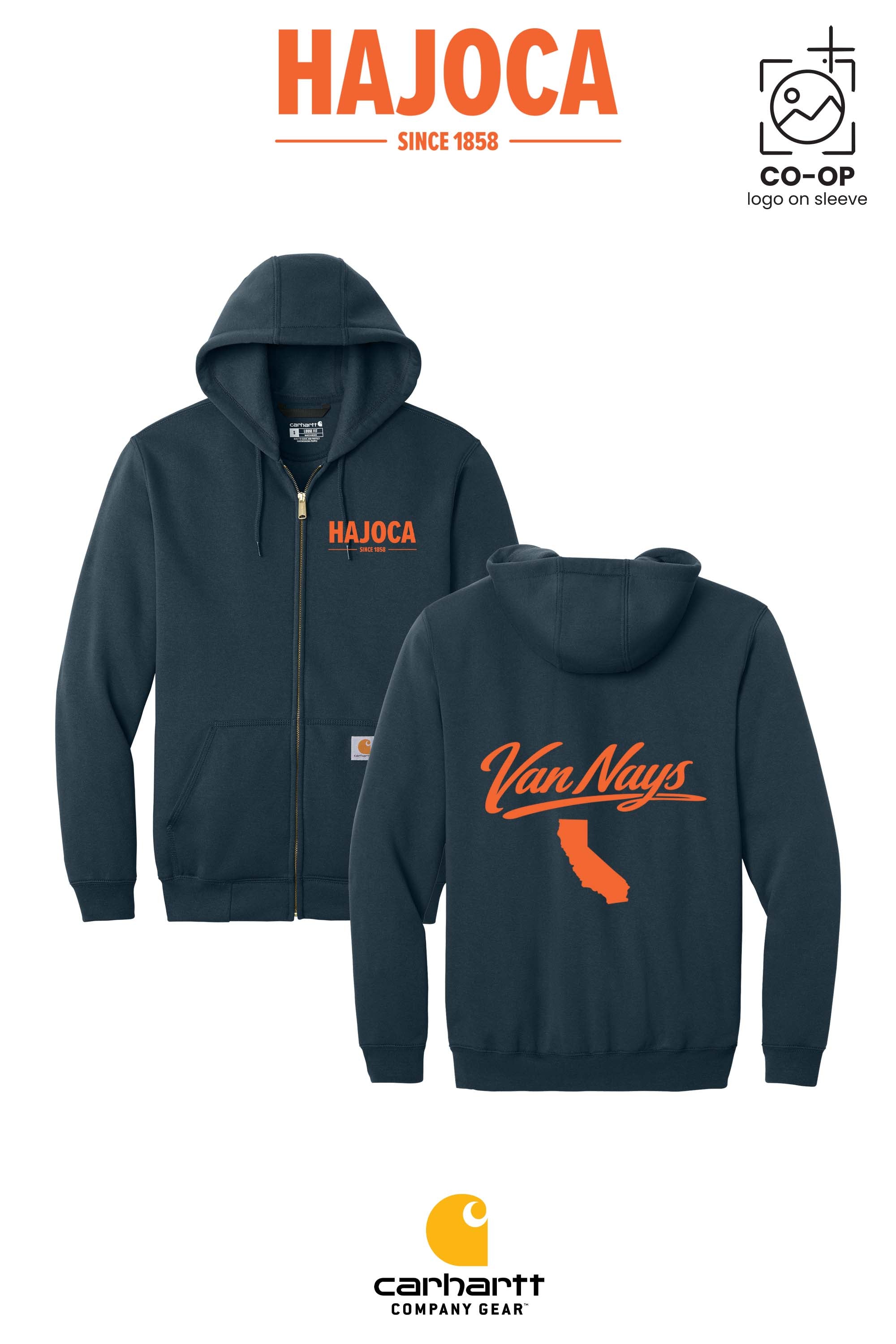 Carhartt® Midweight Hooded Zip-Front Sweatshirt - HAJOCA - VAN NUYS
