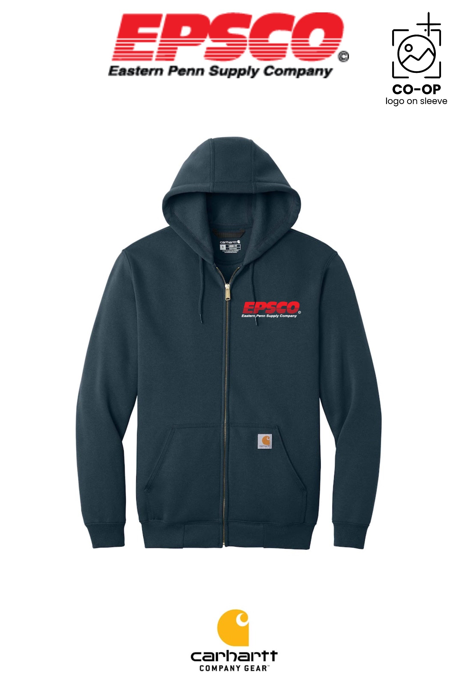 Carhartt® Midweight Hooded Zip-Front Sweatshirt - EPSCO