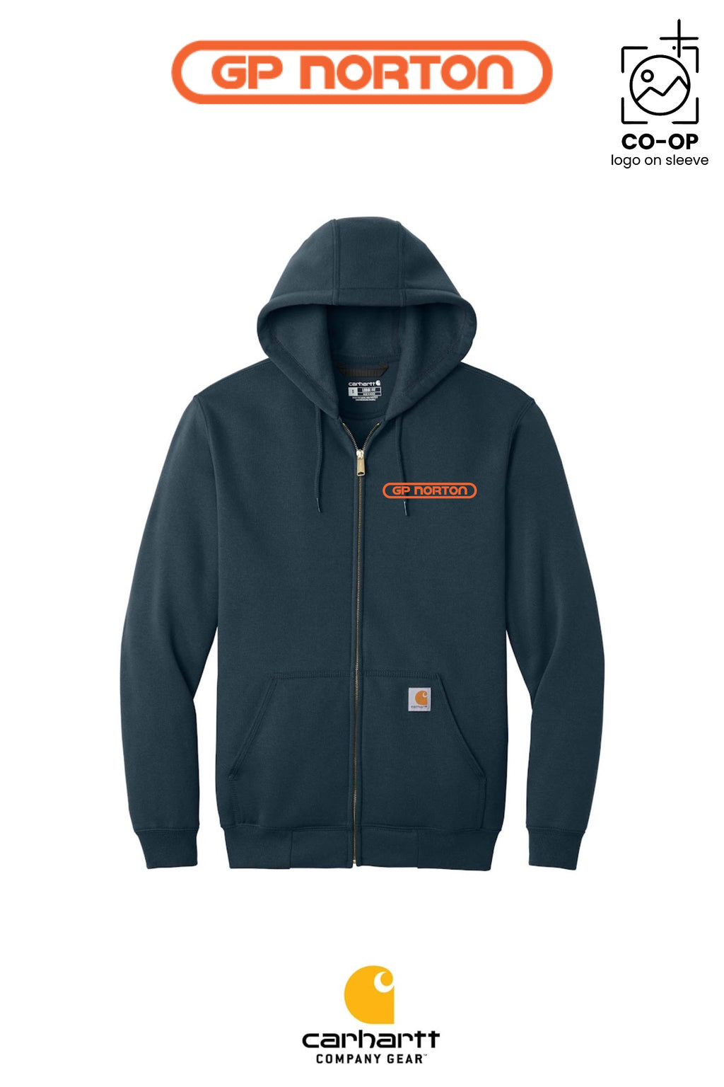 Carhartt® Midweight Hooded Zip-Front Sweatshirt - G P NORTON