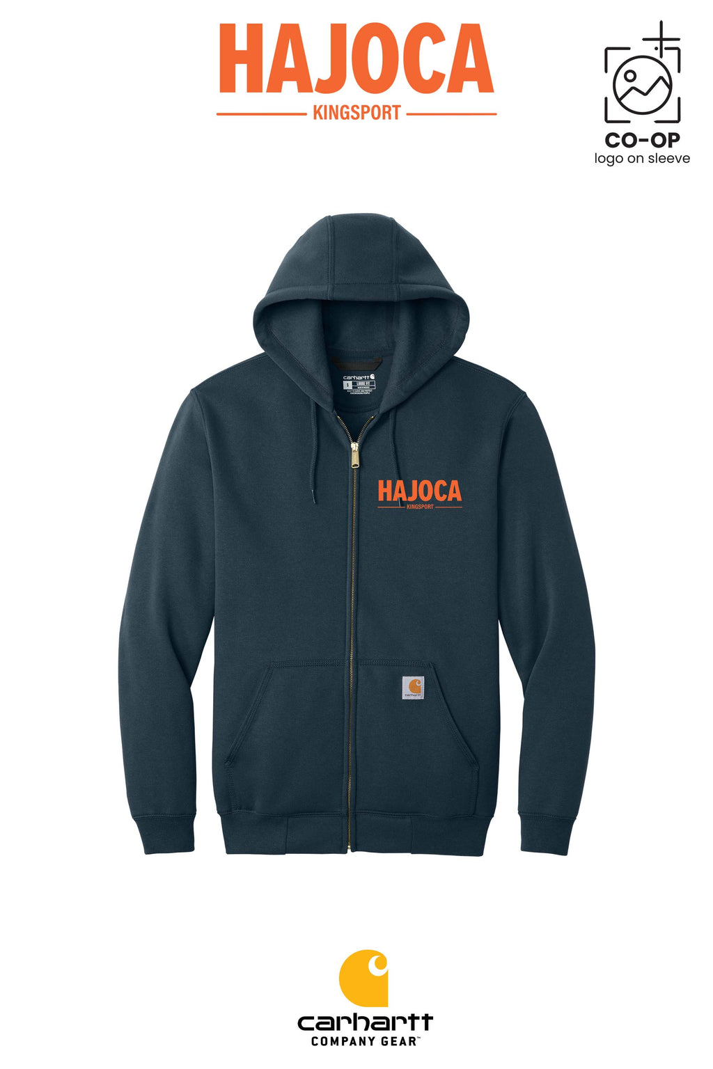 Carhartt® Midweight Hooded Zip-Front Sweatshirt - HAJOCA - KINGSPORT