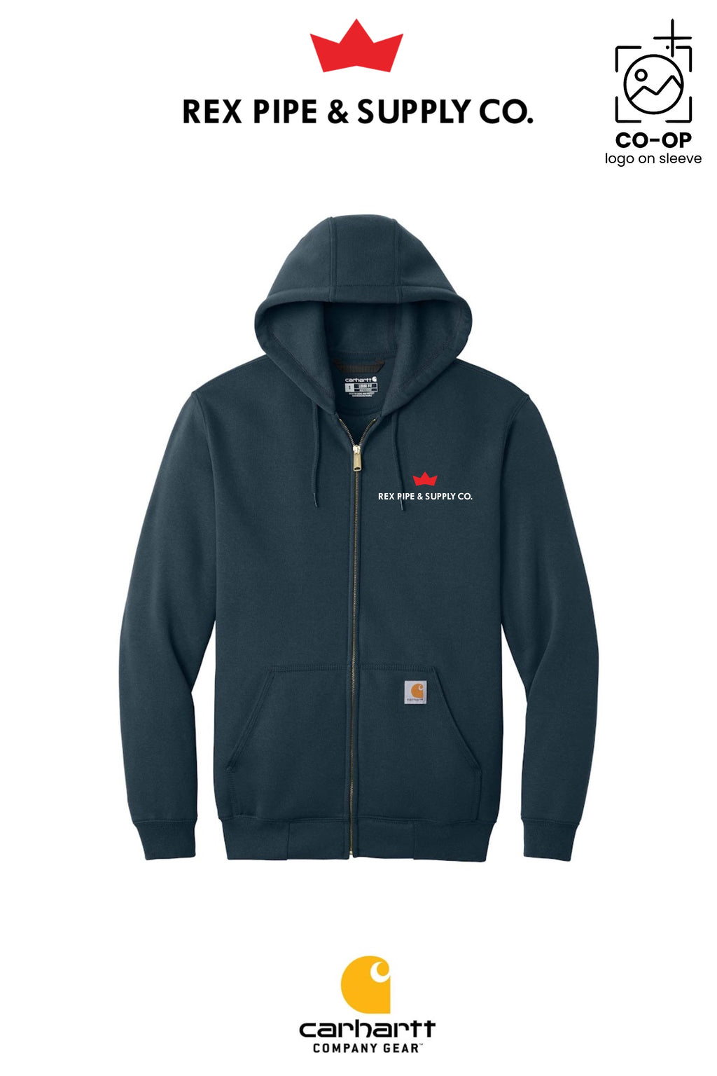 Carhartt® Midweight Hooded Zip-Front Sweatshirt - REX PIPE AND SUPPLY