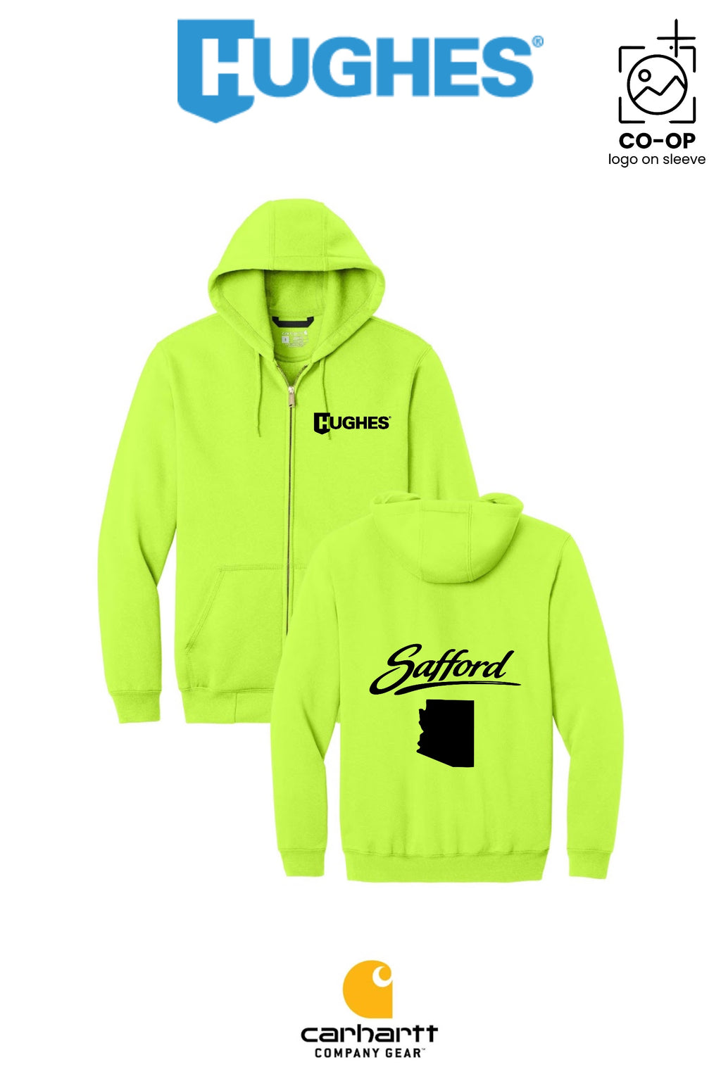 Carhartt® Midweight Hooded Zip-Front Sweatshirt - HUGHES SUPPLY - SAFFORD