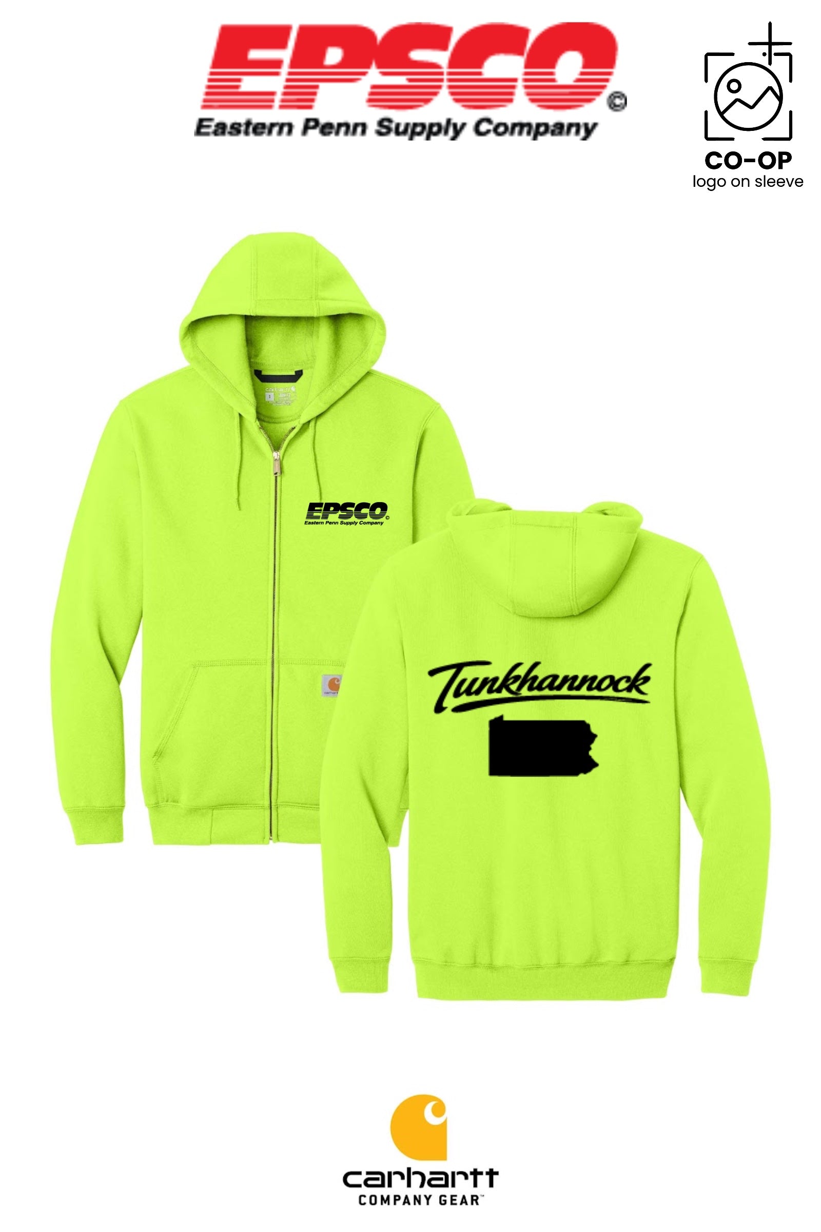 Carhartt® Midweight Hooded Zip-Front Sweatshirt - EPSCO - TUNKHANNOCK
