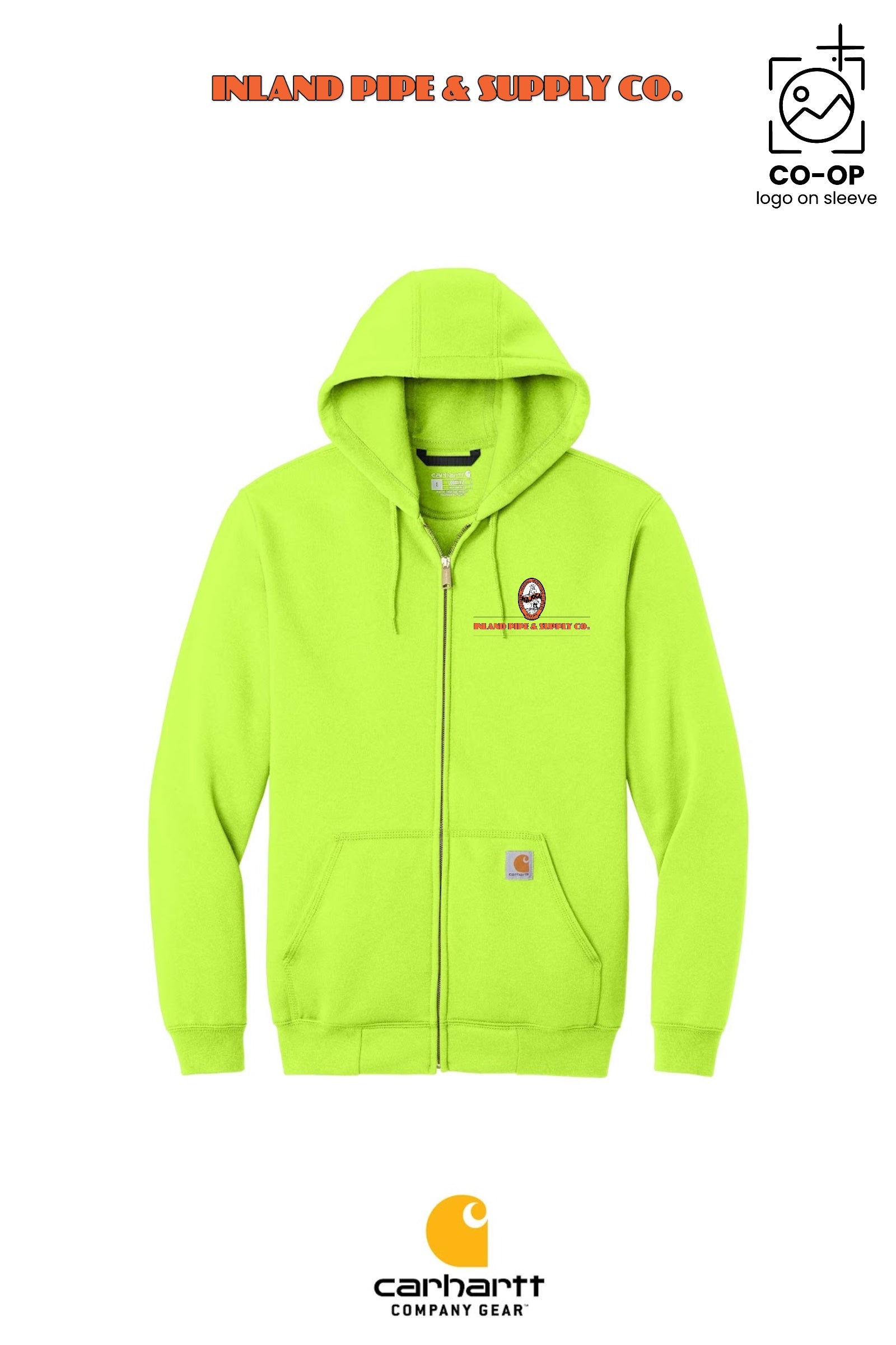 Carhartt® Midweight Hooded Zip-Front Sweatshirt - INLAND PIPE AND SUPPLY