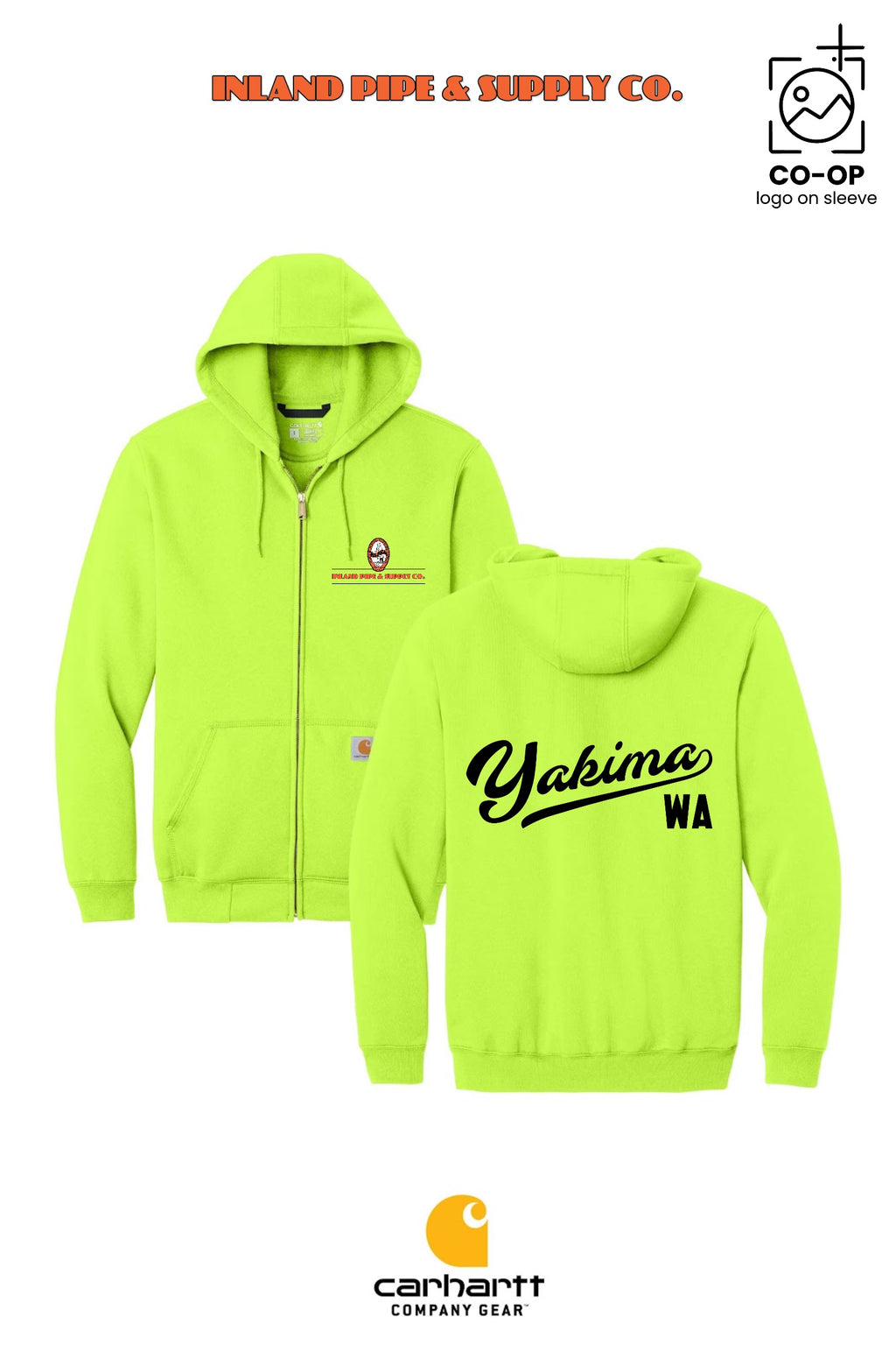 Carhartt® Midweight Hooded Zip-Front Sweatshirt - INLAND PIPE AND SUPPLY - YAKIMA