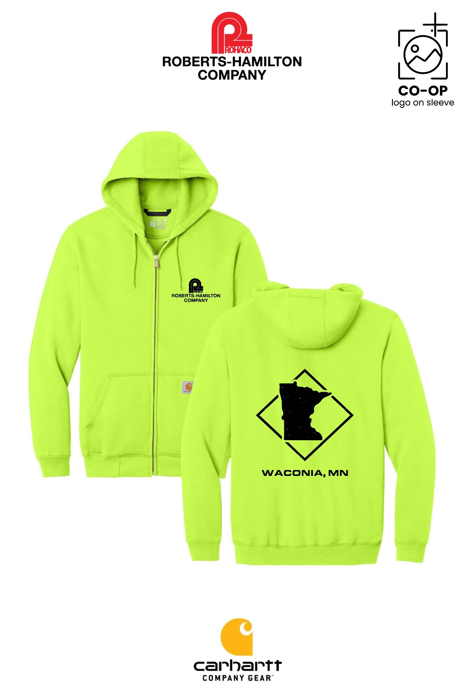Carhartt® Midweight Hooded Zip-Front Sweatshirt - ROBERTS-HAMILTON - WACONIA