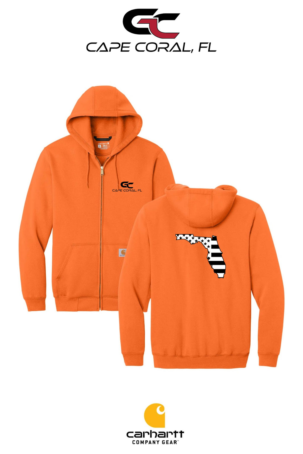 Carhartt® Midweight Hooded Zip-Front Sweatshirt - GORMAN CO - CAPE CORAL