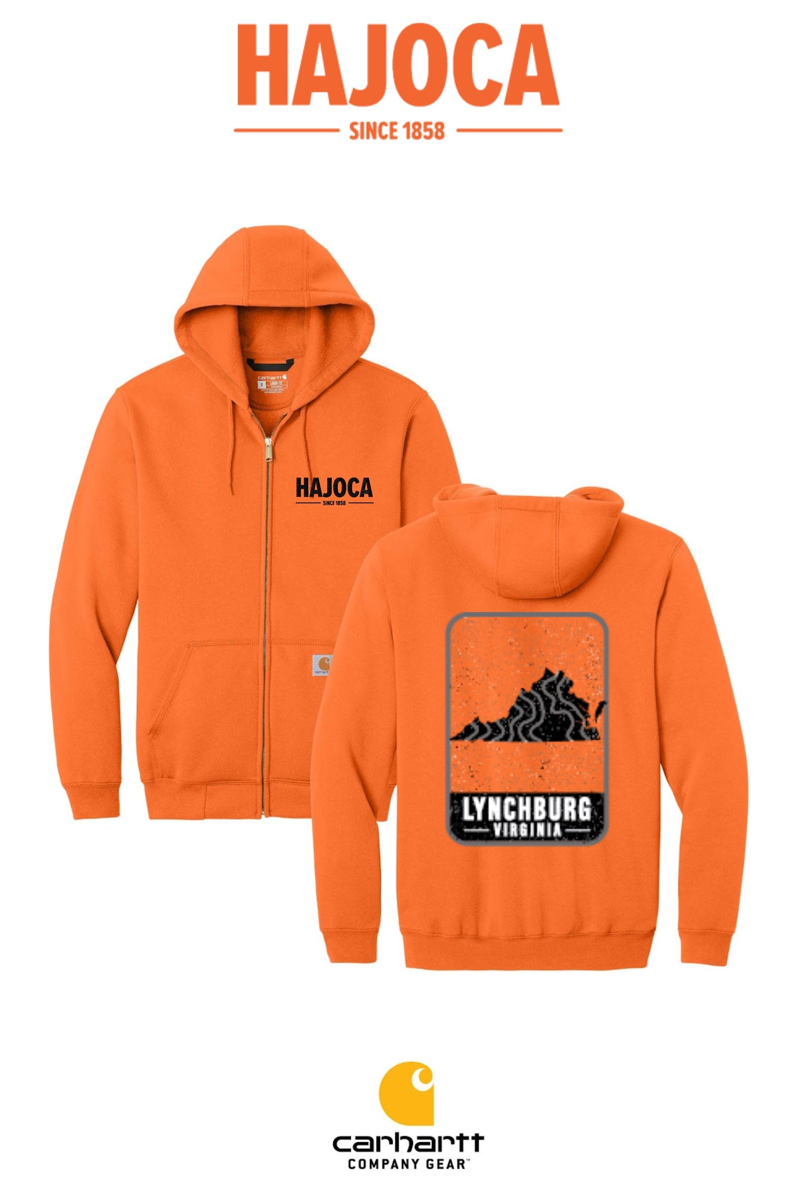 Carhartt® Midweight Hooded Zip-Front Sweatshirt - HAJOCA - LYNCHBURG