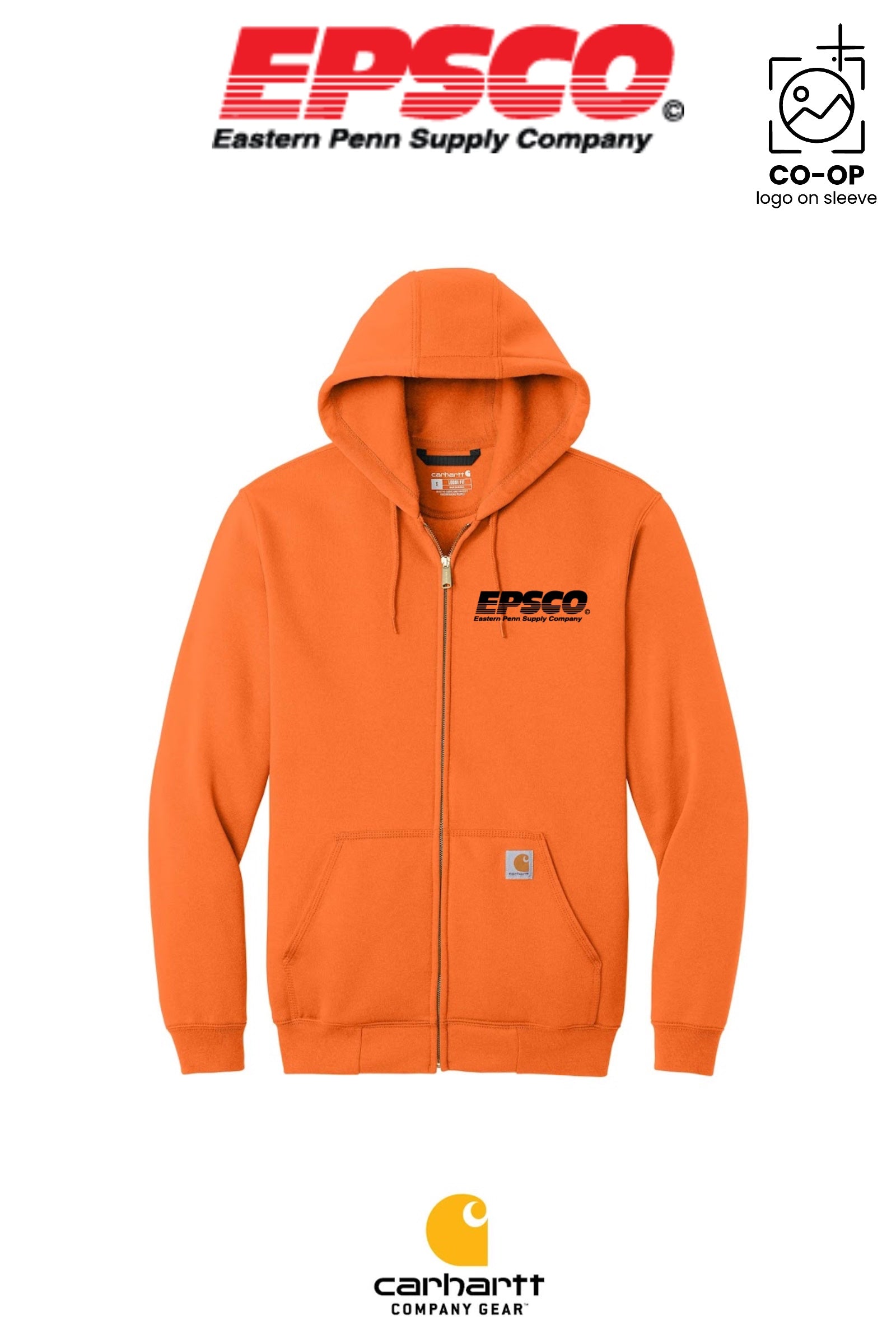 Carhartt® Midweight Hooded Zip-Front Sweatshirt - EPSCO