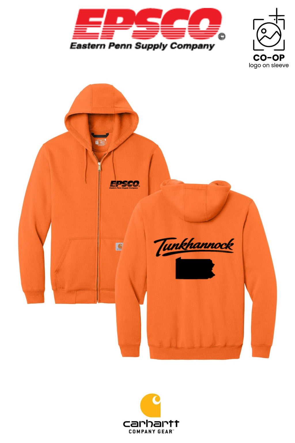 Carhartt® Midweight Hooded Zip-Front Sweatshirt - EPSCO - TUNKHANNOCK