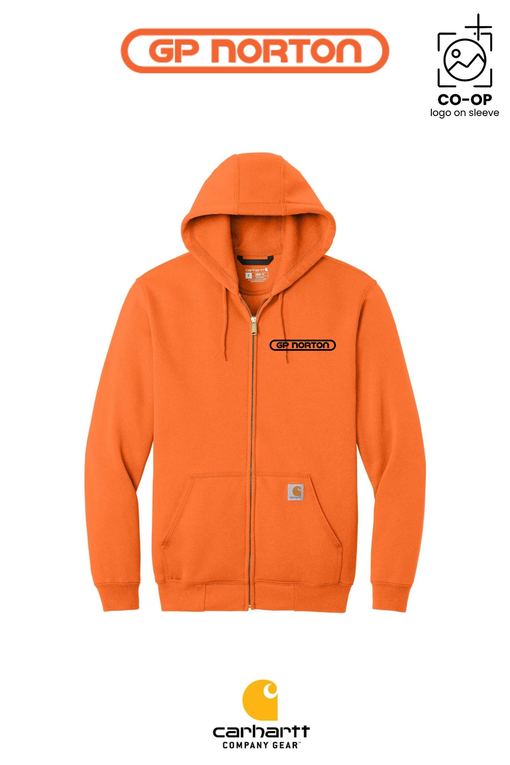 Carhartt® Midweight Hooded Zip-Front Sweatshirt - G P NORTON
