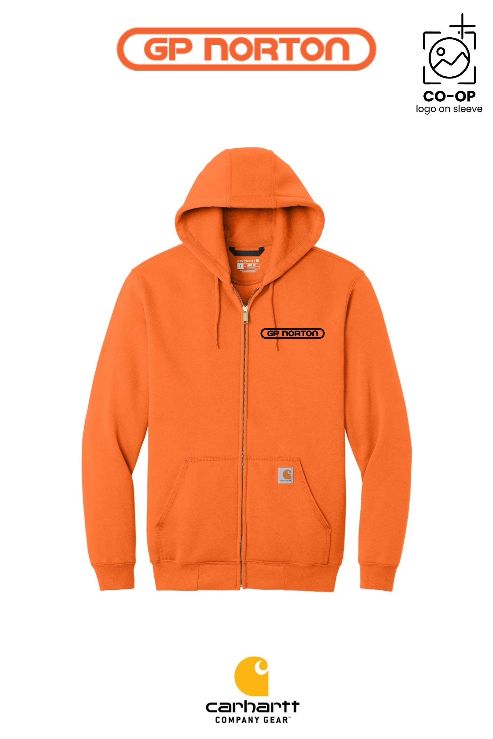 Carhartt® Midweight Hooded Zip-Front Sweatshirt - G P NORTON