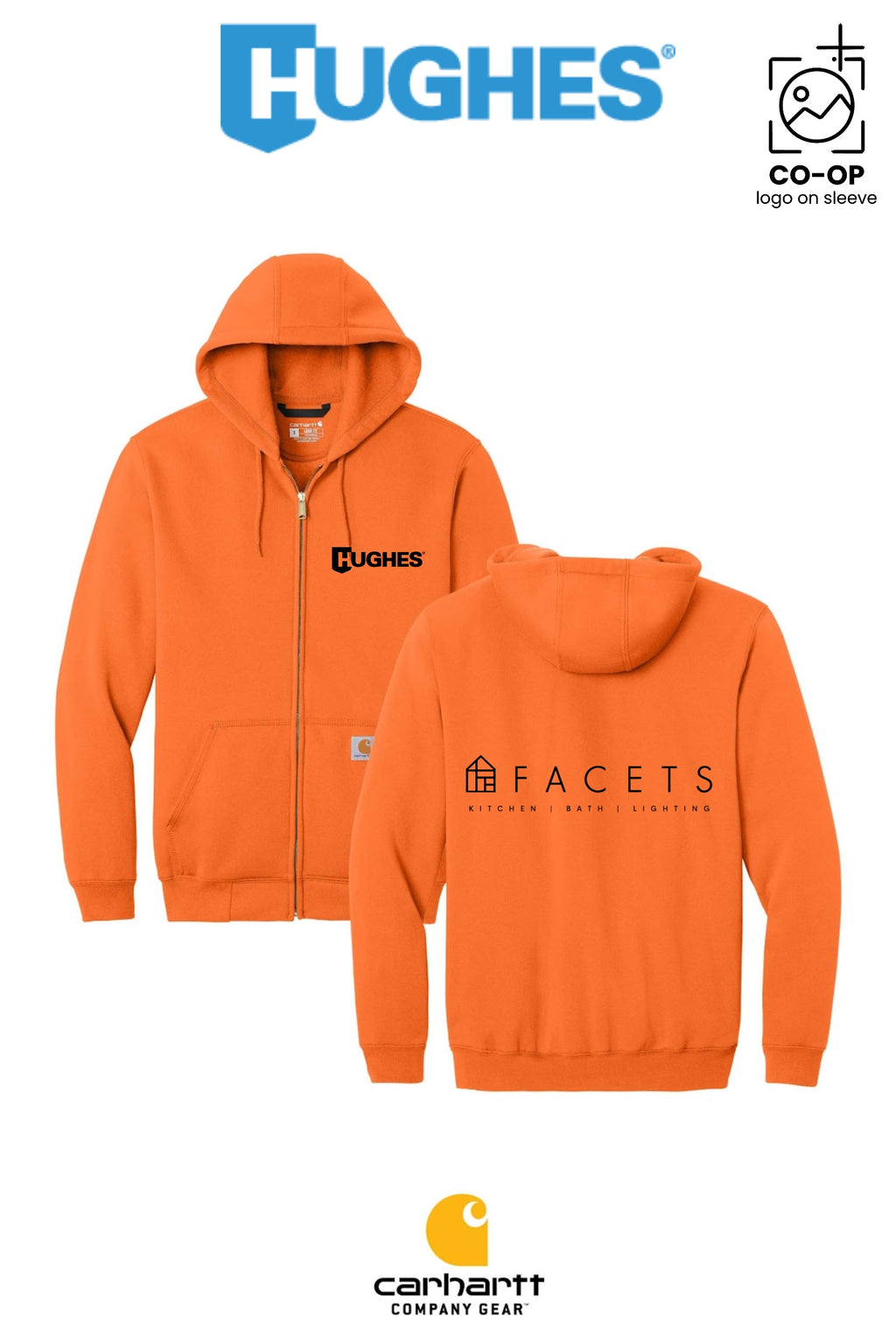 Carhartt® Midweight Hooded Zip-Front Sweatshirt - HUGHES SUPPLY - HUNTERSVILLE