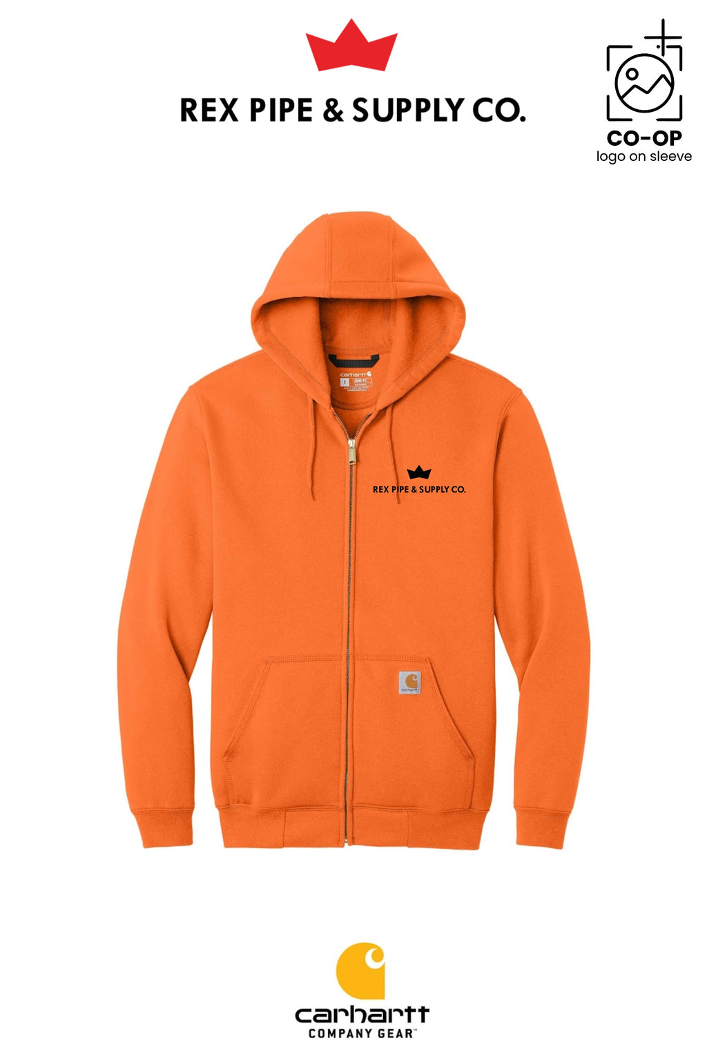 Carhartt® Midweight Hooded Zip-Front Sweatshirt - REX PIPE AND SUPPLY