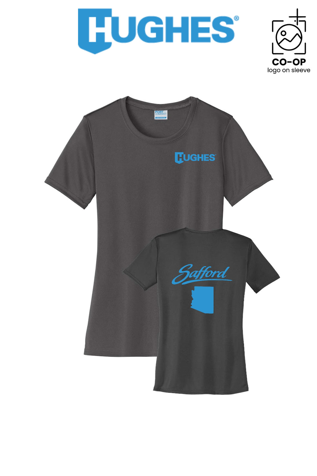 Port & Co™ Womens PerformanceUPF50 Tee - HUGHES SUPPLY - SAFFORD