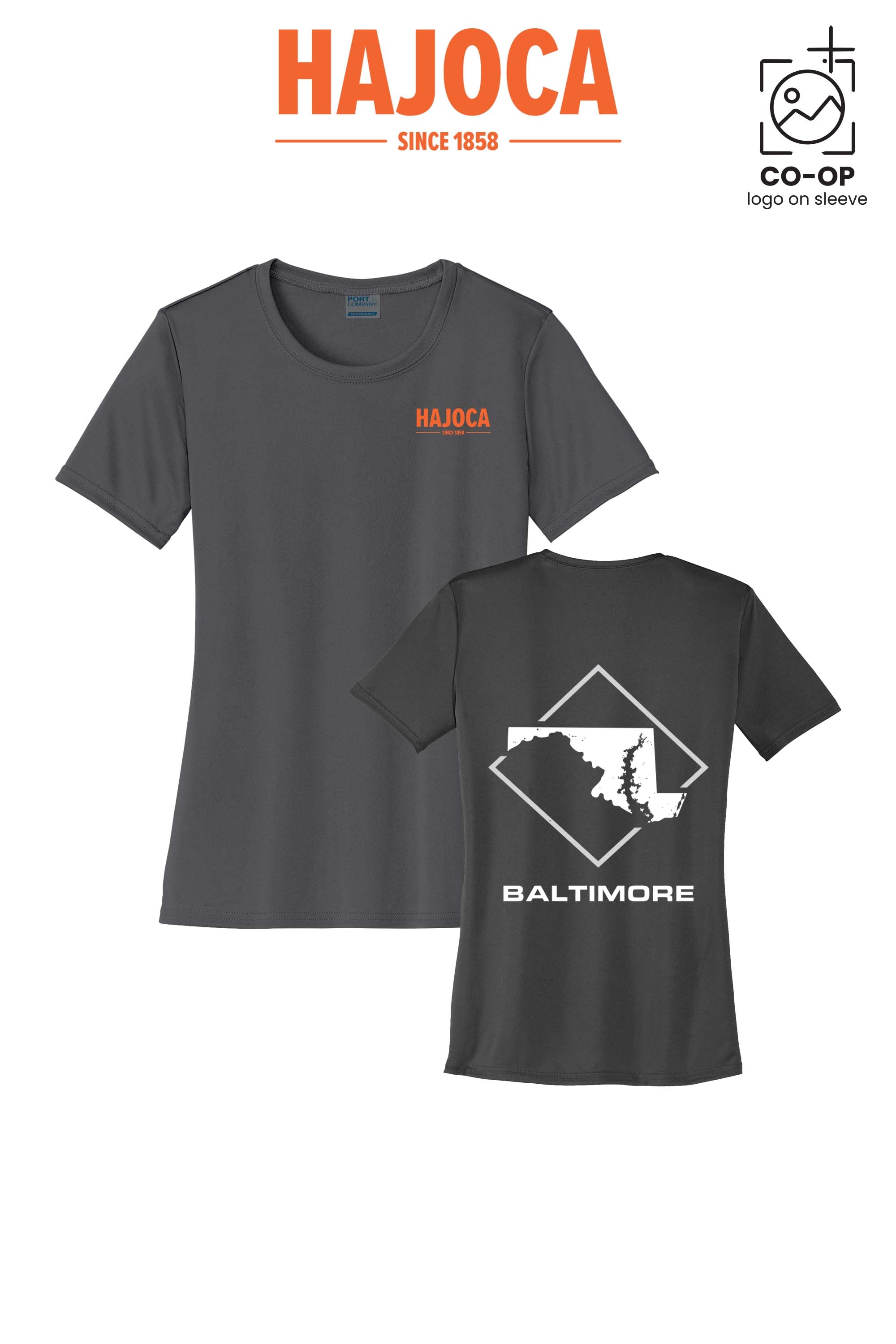 Port & Co™ Womens PerformanceUPF50 Tee - HAJOCA - BALTIMORE