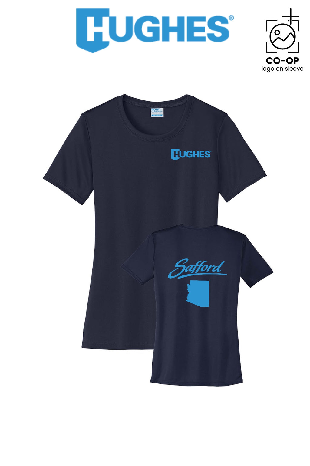 Port & Co™ Womens PerformanceUPF50 Tee - HUGHES SUPPLY - SAFFORD
