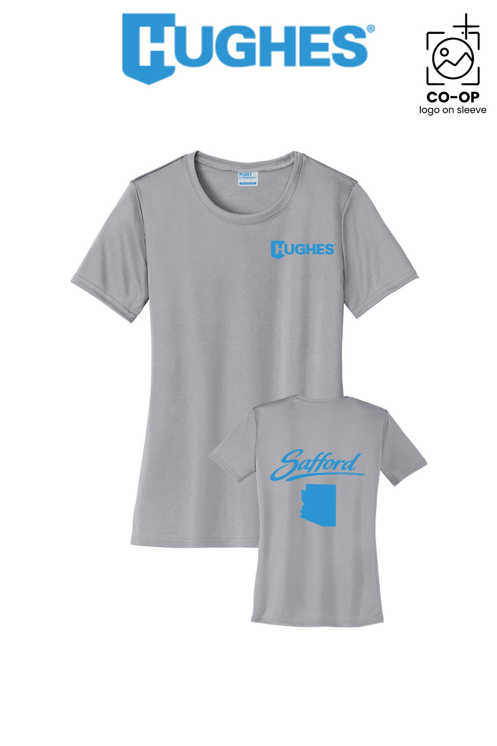Port & Co™ Womens PerformanceUPF50 Tee - HUGHES SUPPLY - SAFFORD