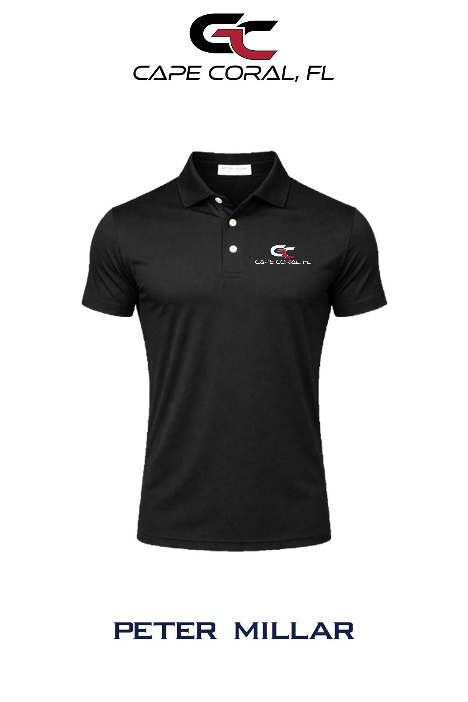 Peter Millar Mens Solid Performance Polo - Self Collar - GORMAN CO - CAPE CORAL