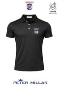 Peter Millar Mens Solid Performance Polo - Self Collar - GORMAN CO - PANAMA CITY