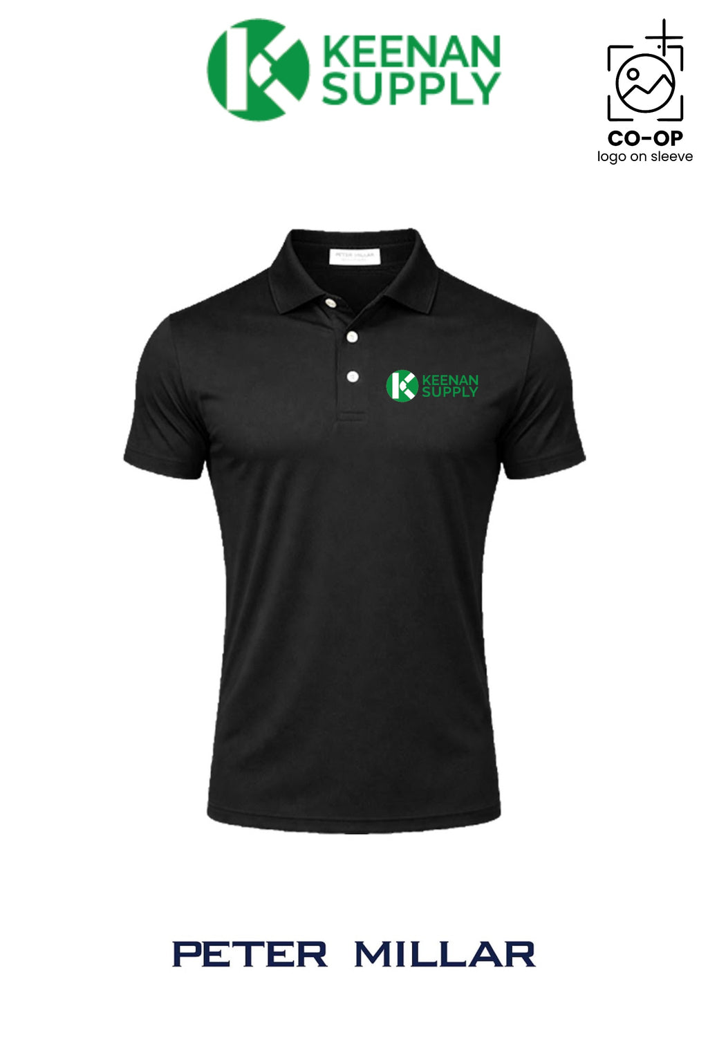 Peter Millar Mens Solid Performance Polo - Self Collar - KEENAN SUPPLY