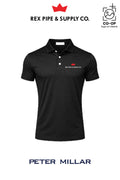 Peter Millar Mens Solid Performance Polo - Self Collar - REX PIPE AND SUPPLY