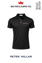 Peter Millar Mens Solid Performance Polo - Self Collar - REX PIPE AND SUPPLY