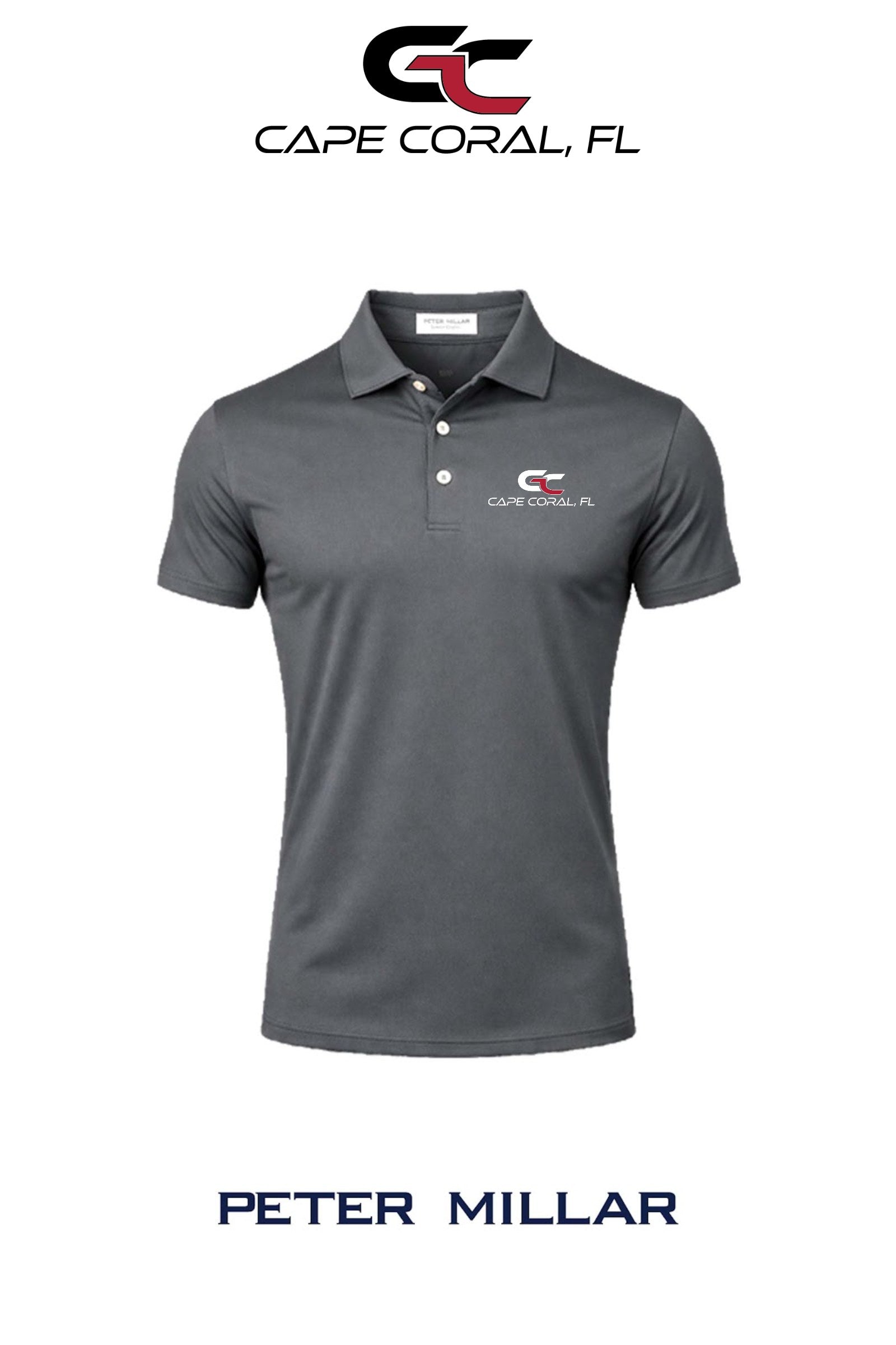 Peter Millar Mens Solid Performance Polo - Self Collar - GORMAN CO - CAPE CORAL