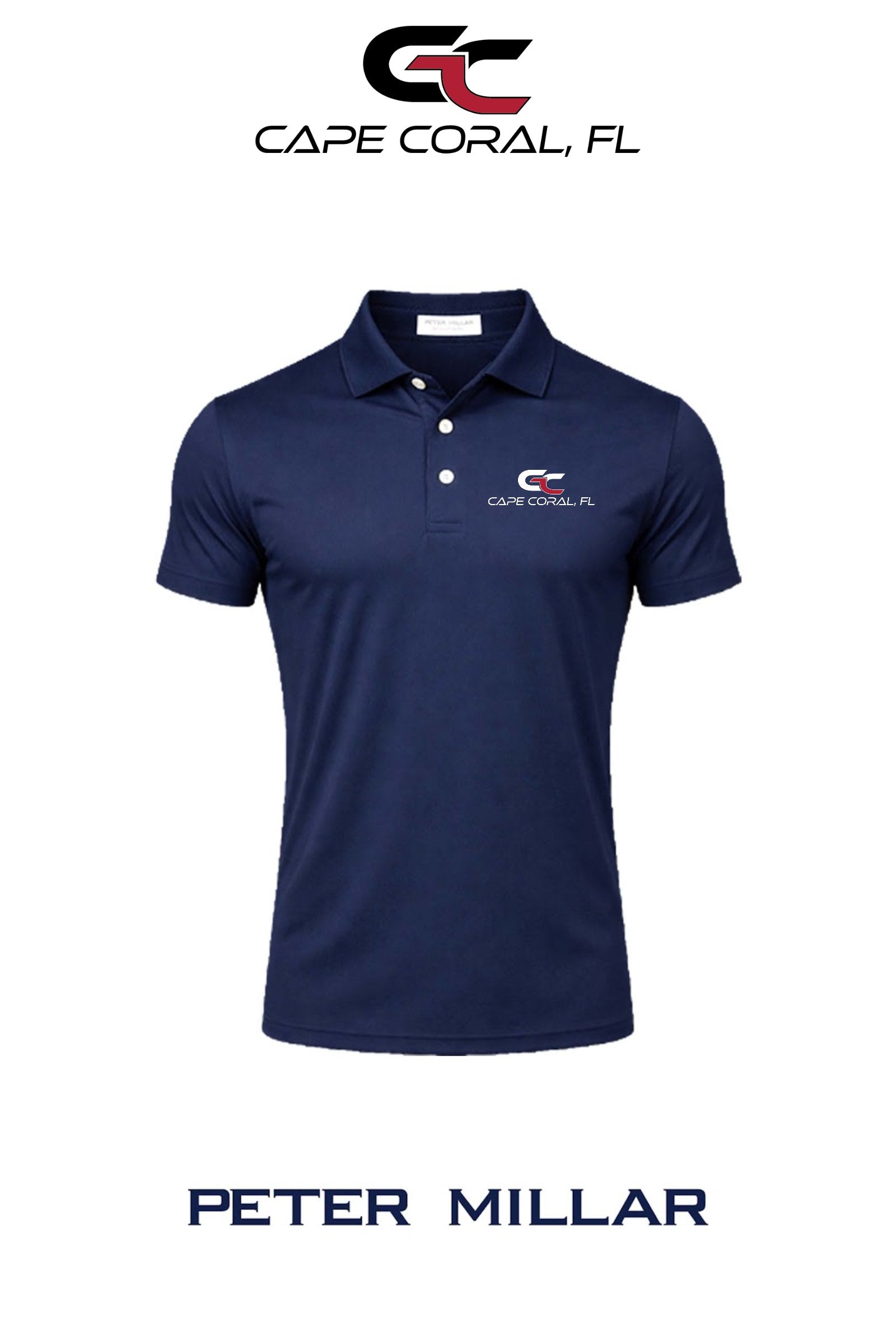 Peter Millar Mens Solid Performance Polo - Self Collar - GORMAN CO - CAPE CORAL
