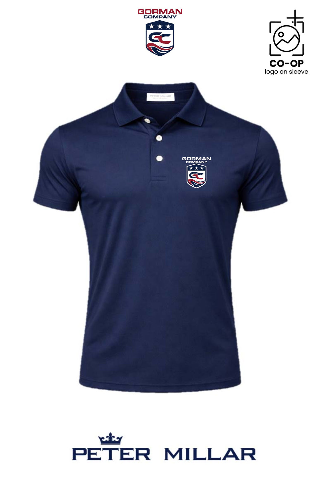 Peter Millar Mens Solid Performance Polo - Self Collar - GORMAN CO - PANAMA CITY