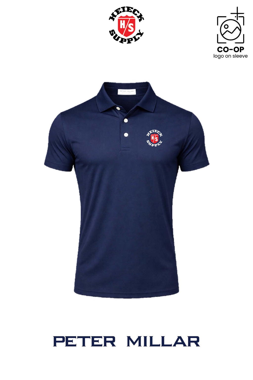 Peter Millar Mens Solid Performance Polo - Self Collar - HEIECK SUPPLY