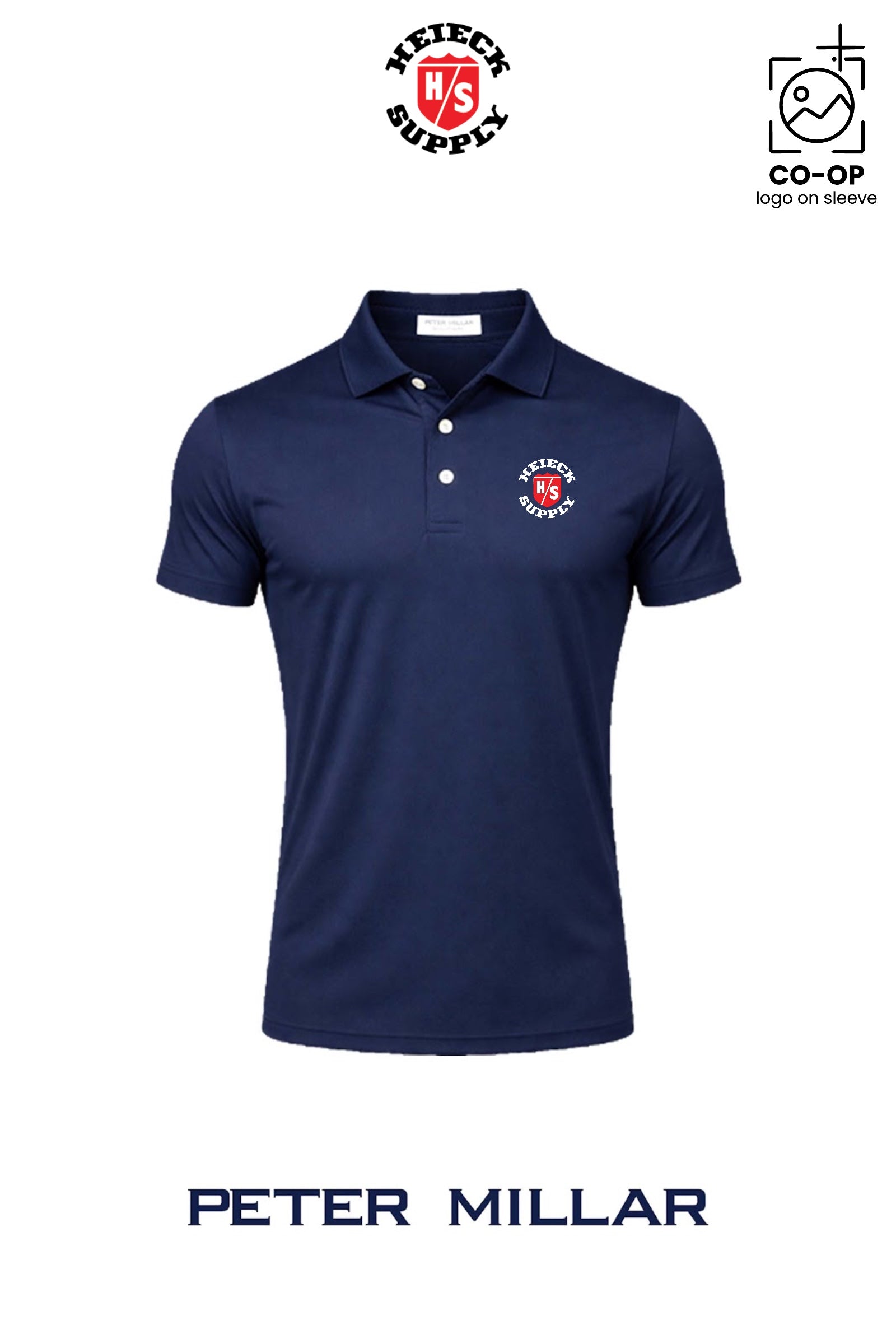 Peter Millar Mens Solid Performance Polo - Self Collar - HEIECK SUPPLY
