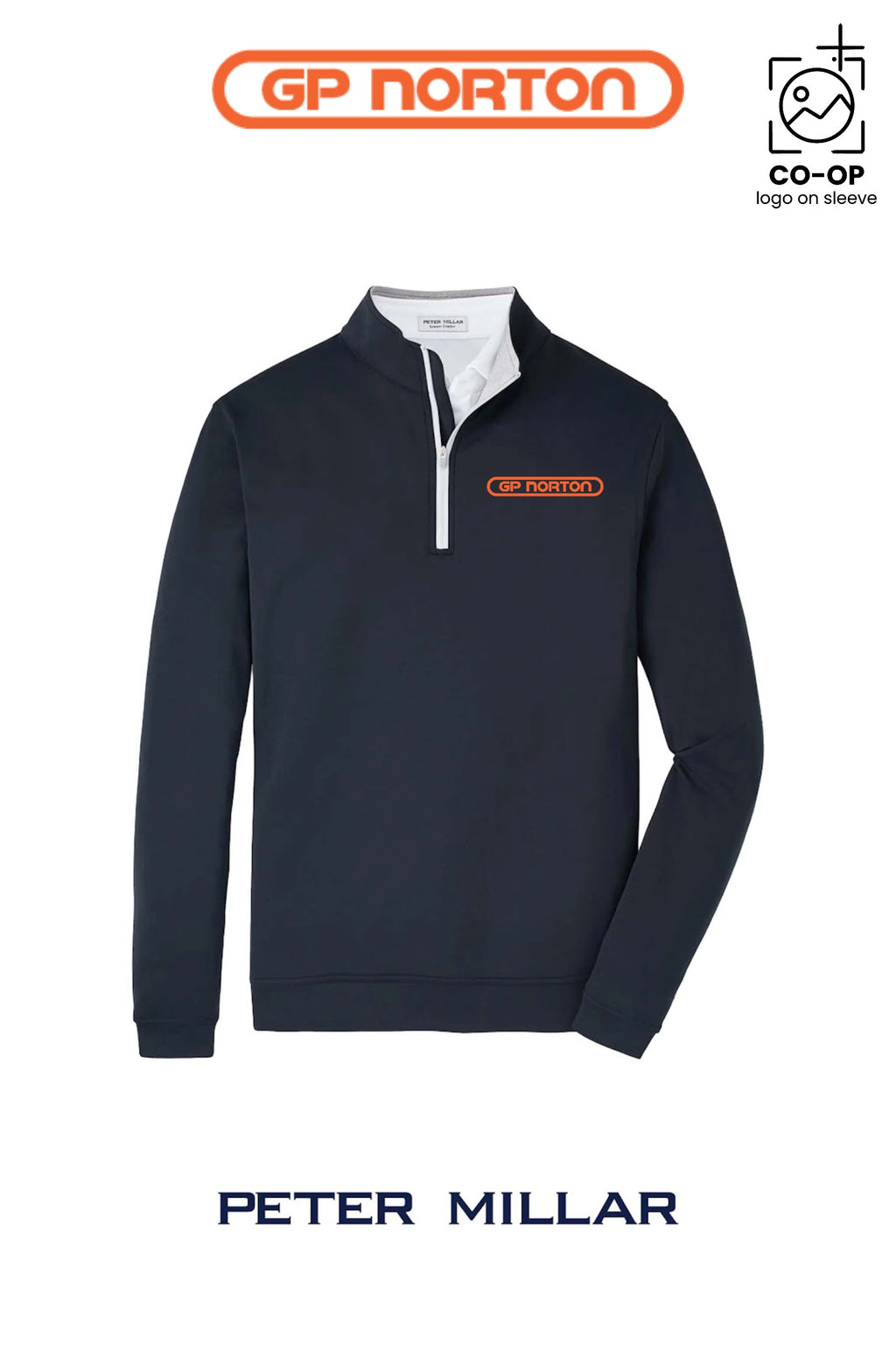 Peter Millar Mens Perth Performance Quarter-Zip - G P NORTON