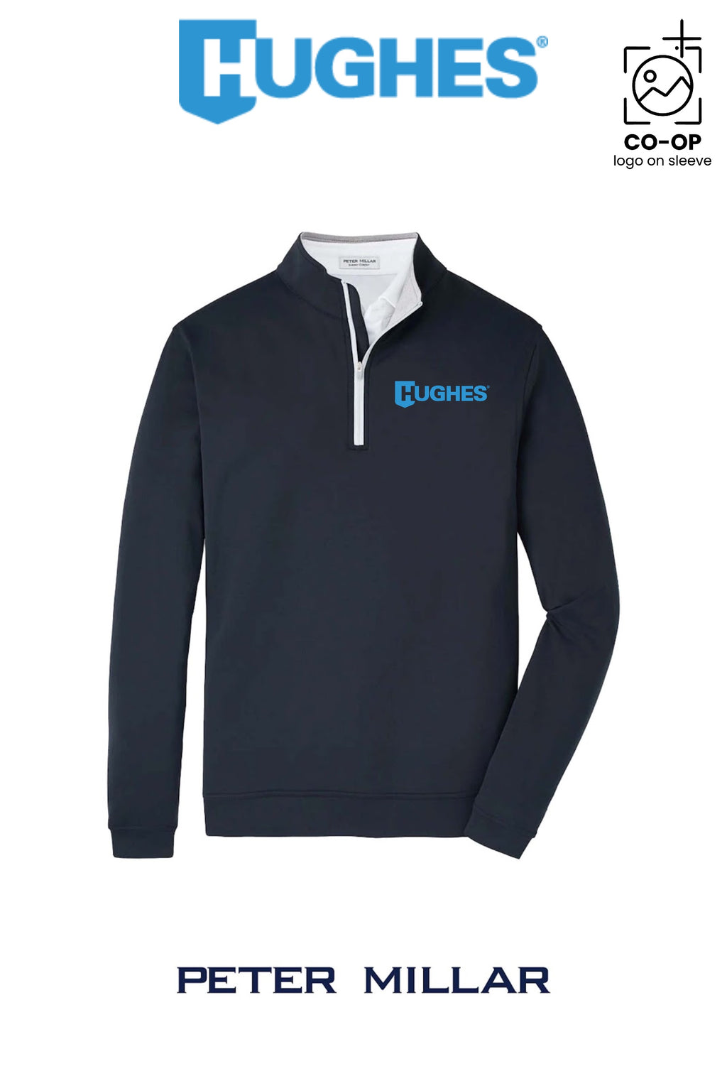 Peter Millar Mens Perth Performance Quarter-Zip - HUGHES SUPPLY