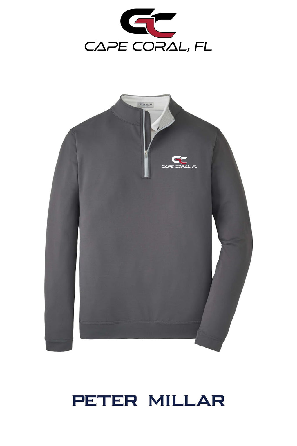Peter Millar Mens Perth Performance Quarter-Zip - GORMAN CO - CAPE CORAL