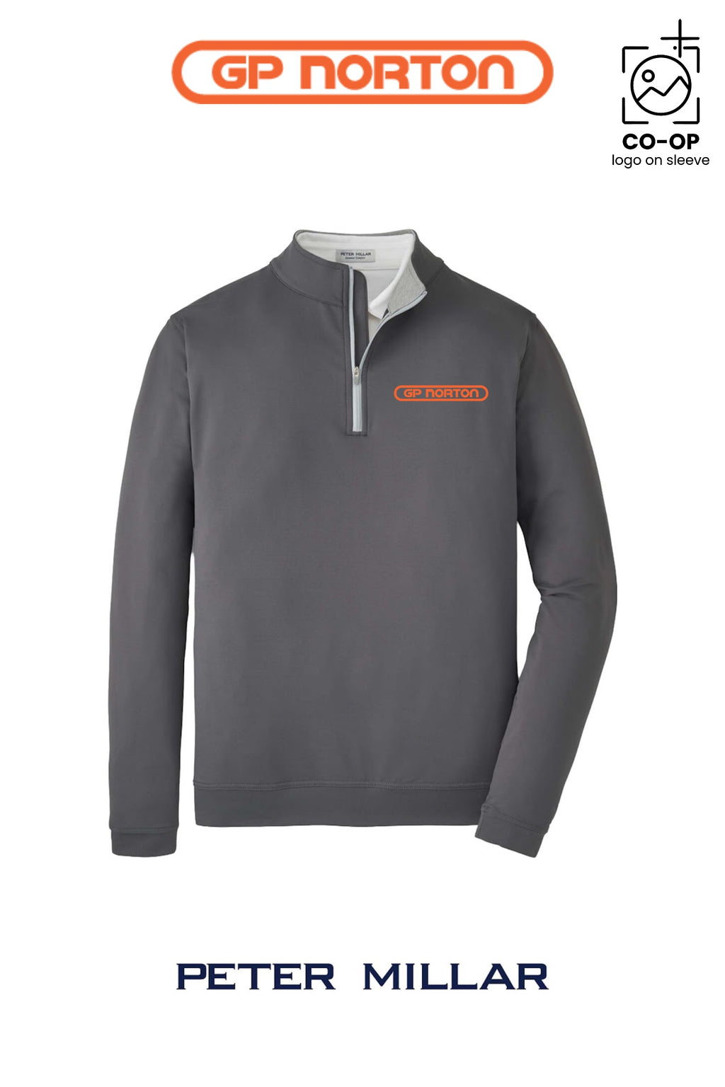 Peter Millar Mens Perth Performance Quarter-Zip - G P NORTON
