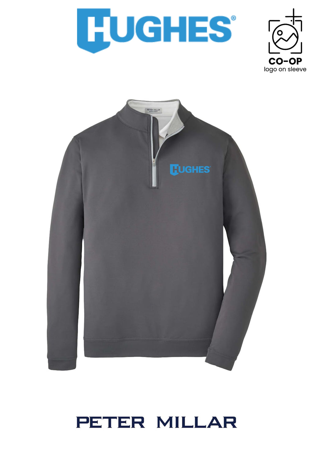 Peter Millar Mens Perth Performance Quarter-Zip - HUGHES SUPPLY
