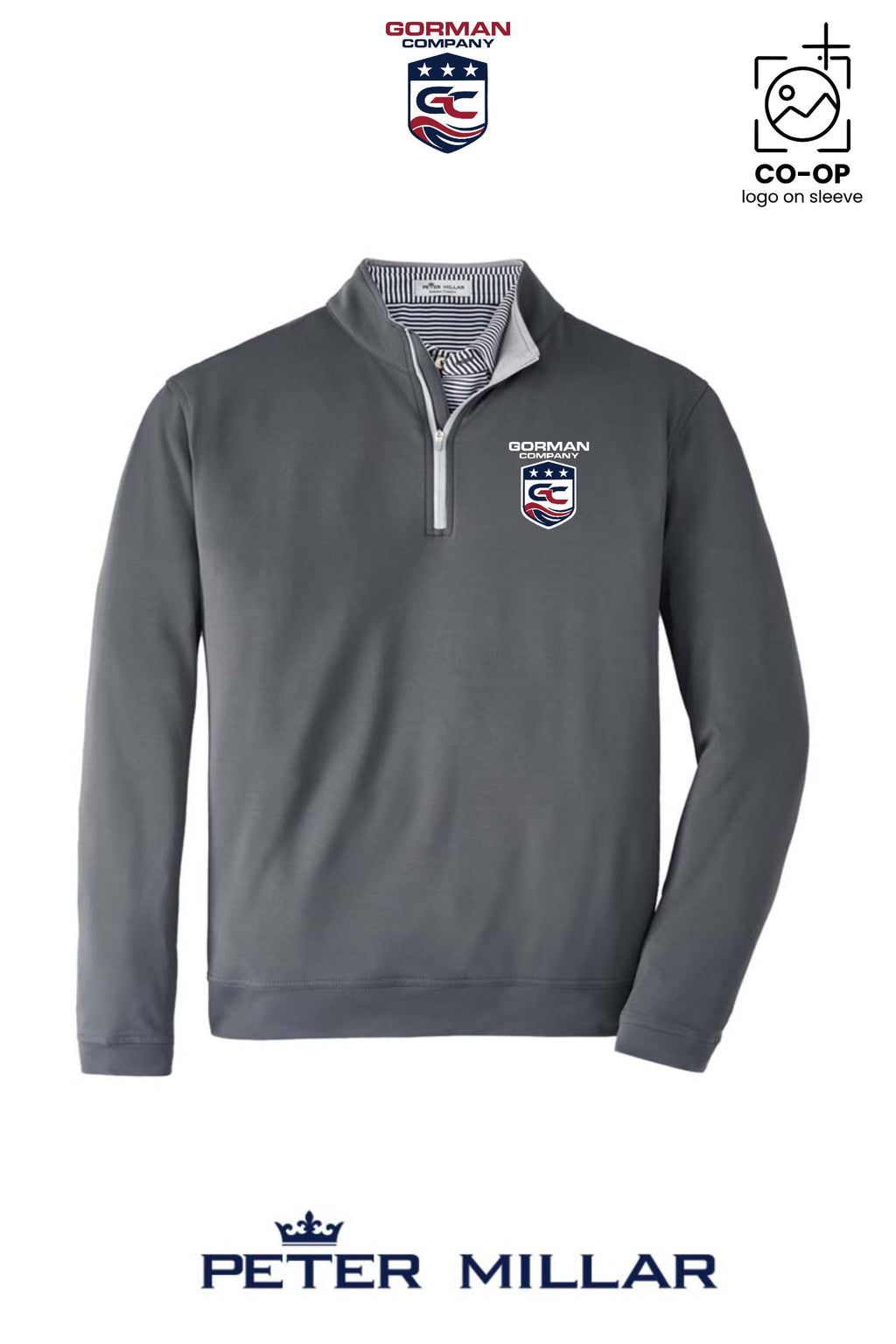 Peter Millar Mens Perth Performance Quarter-Zip - GORMAN CO - PANAMA CITY