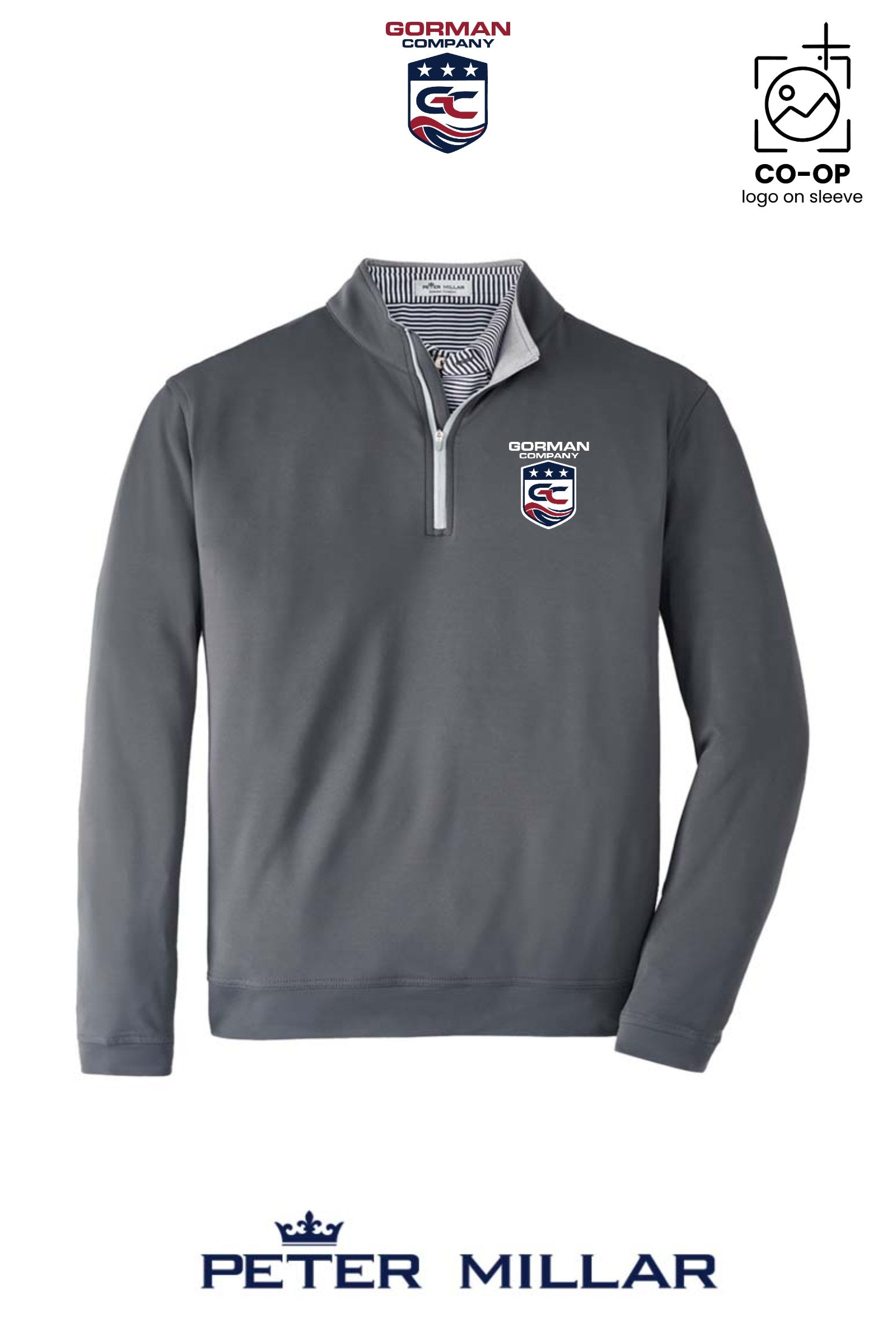 Peter Millar Mens Perth Performance Quarter-Zip - GORMAN CO - PANAMA CITY