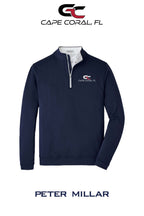 Peter Millar Mens Perth Performance Quarter-Zip - GORMAN CO - CAPE CORAL