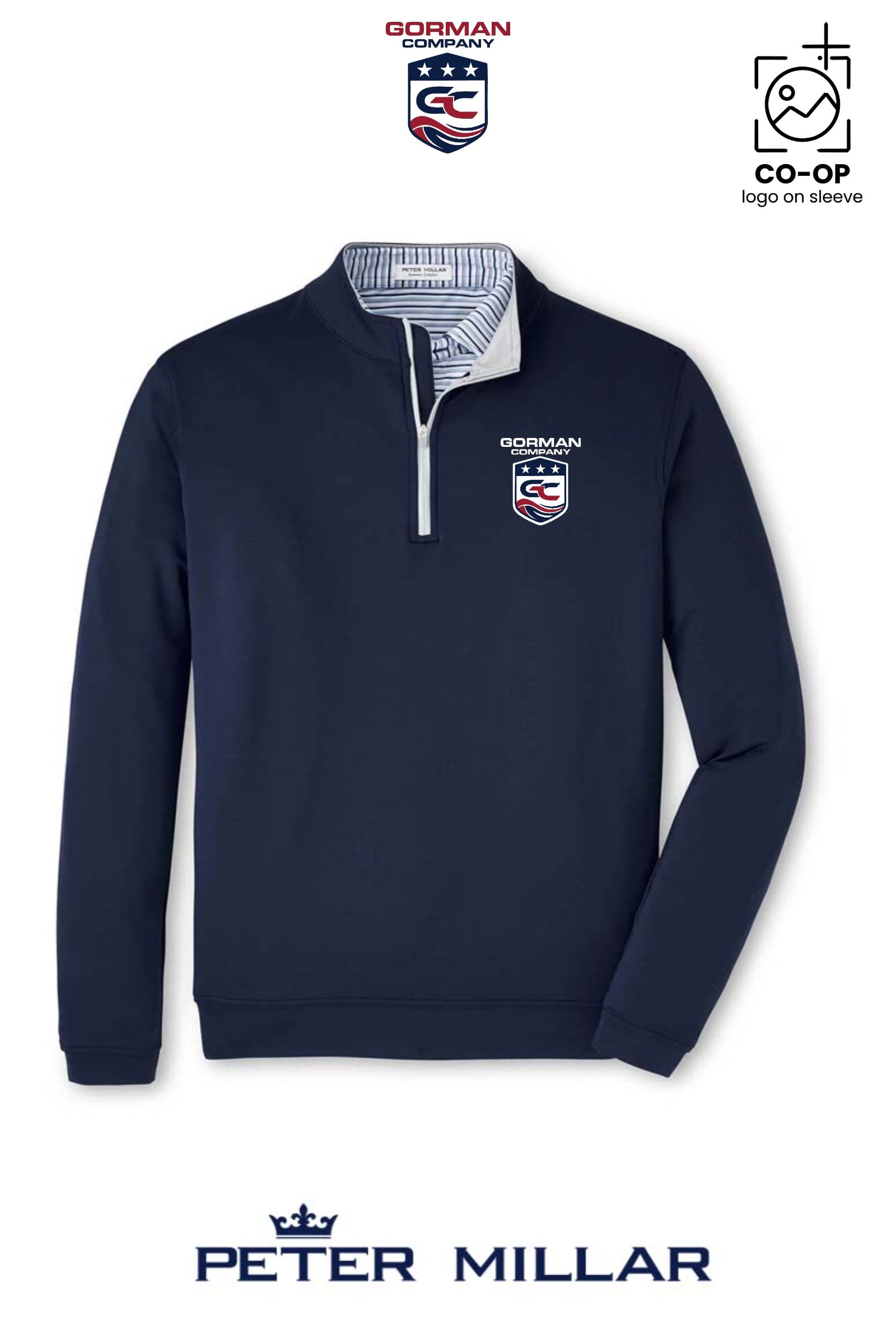 Peter Millar Mens Perth Performance Quarter-Zip - GORMAN CO - PANAMA CITY