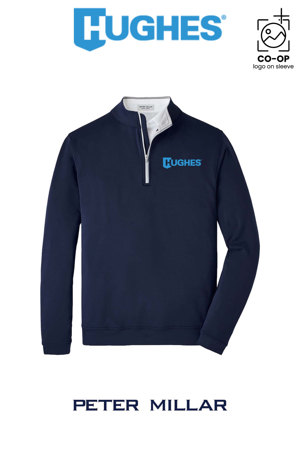 Peter Millar Mens Perth Performance Quarter-Zip - HUGHES SUPPLY